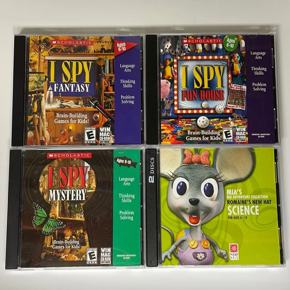 I SPY & KUTOKA CD-ROM discs for kids Windows/MAC compatible